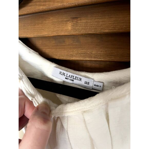 M.M.LaFleur Medina Dress in Cream Size XS/S Boho Bridal Wear to Work Flowy - Picture 6 of 6